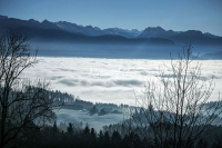 Nature Photography; Art; Landscape; Mountains; Rocks; Clouds; Fog, Switzerland; Zurich; Zurich sea; winter