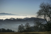 Nature Photography; Art; Landscape; Mountains; Rocks; Clouds; Fog, Switzerland; Zurich; Zurich sea; winter