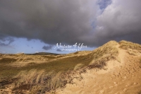 Dunes with upcoming storm in Normandy